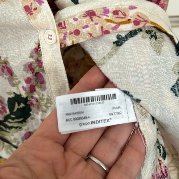 🦋 Bloggers Favorite 🦋 NWT ZARA 100% LINEN SHIRTDRESS ZW COLLECTION SIZE M - Picture 16 of 16